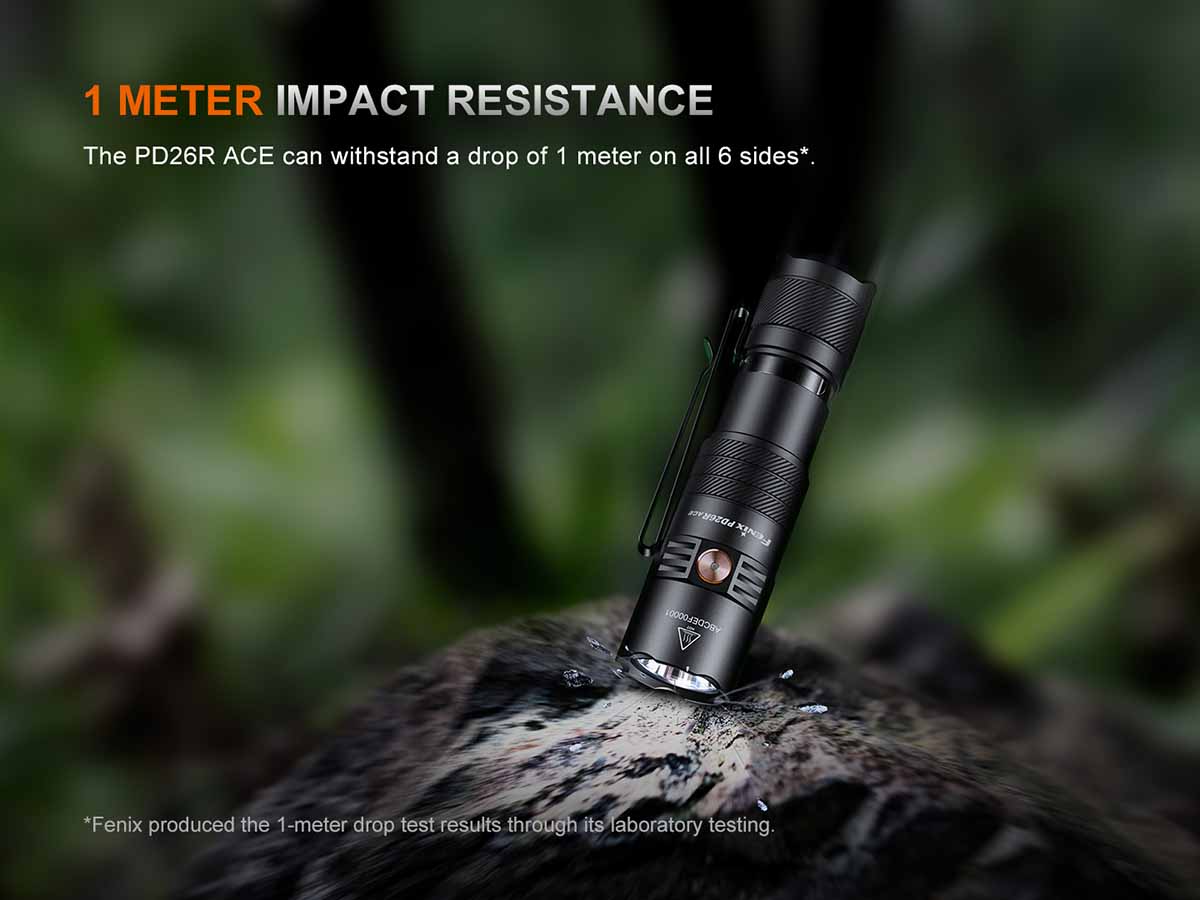 PD26R ACE Flashlight Impact Resistance