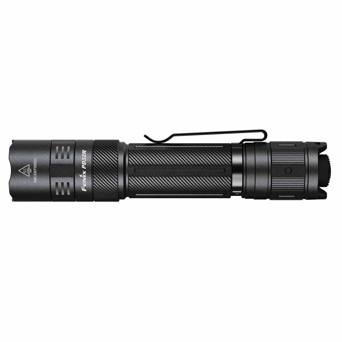 fenix pd32r rechargeable flashlight side view