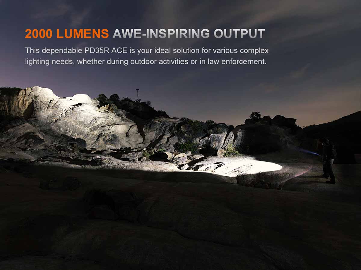 fenix pd35r ace flashlight 2000 lumens