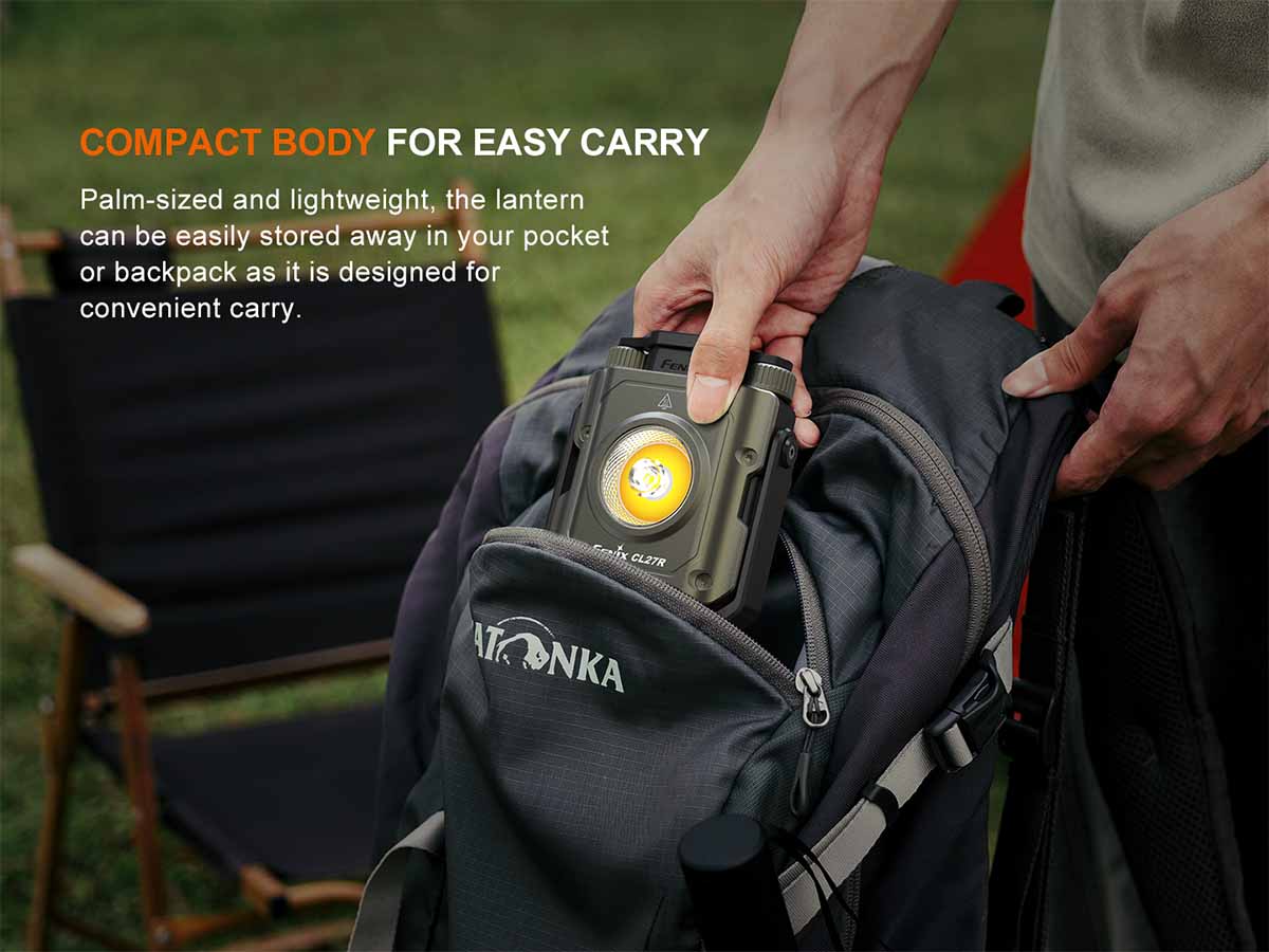fenix cl27r rechargeable lantern compact size
