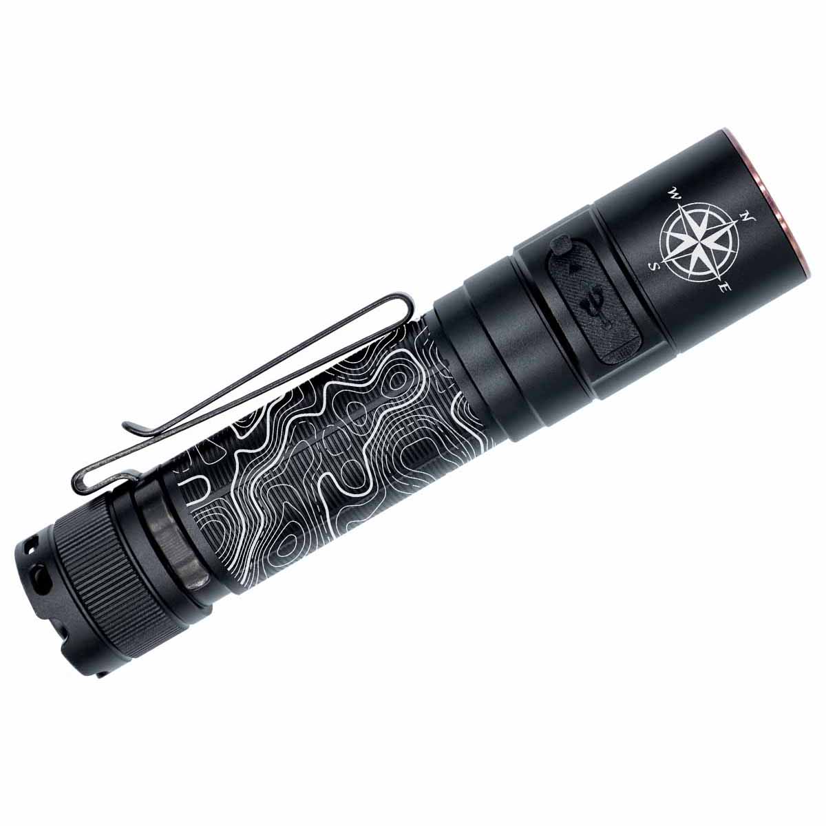 fenix e28r rechargeable 18650 edc flashlight Fenix E28R V2.0 Custom Engraved Flashlight - 1700 lumens
