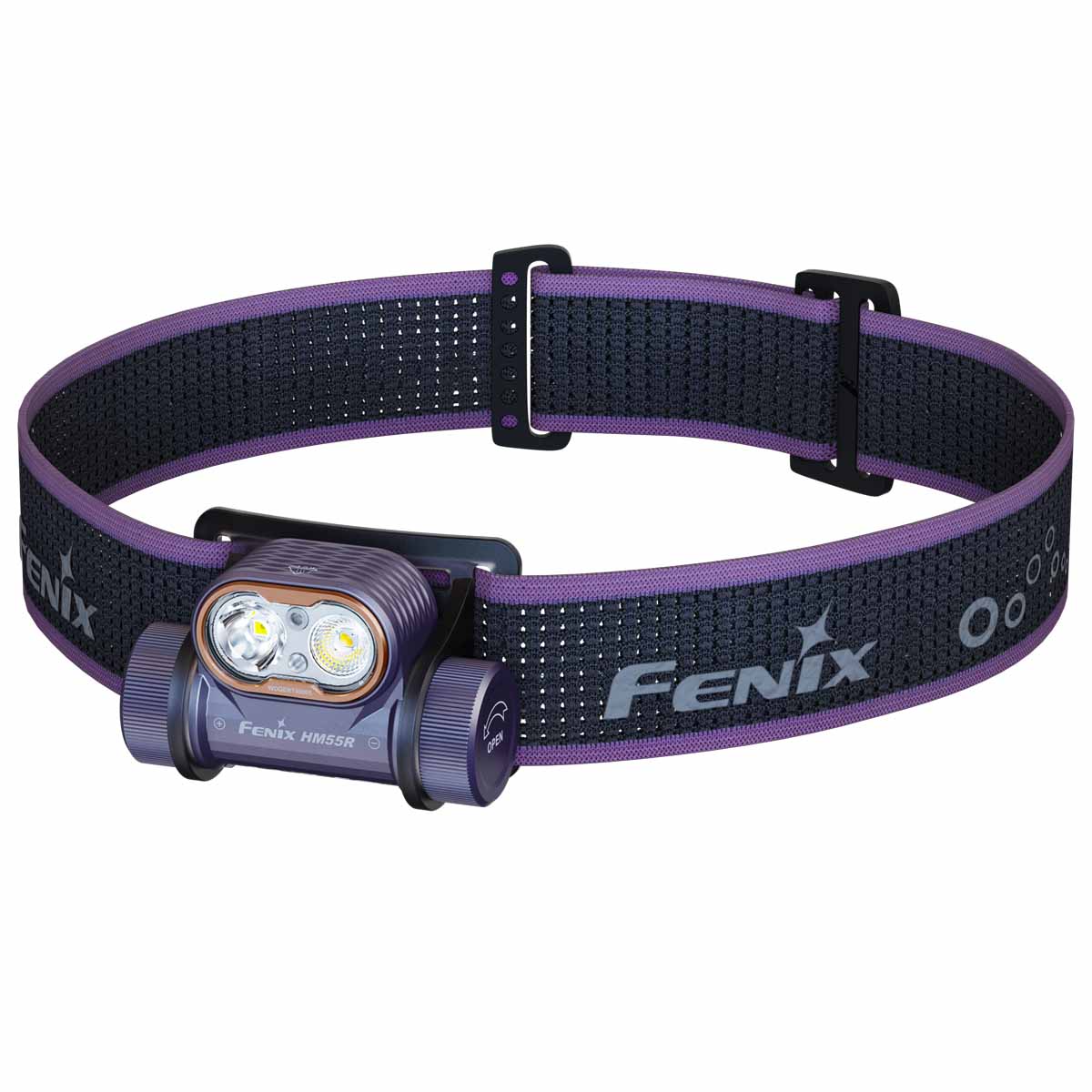 fenix hm55r rechargeable headlamp dark purple
