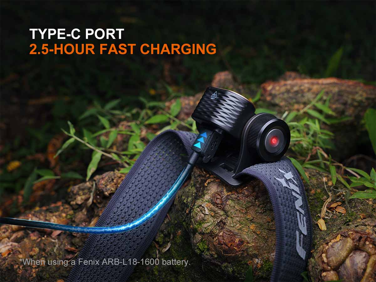  fenix hm55r rechargeable headlamp charging