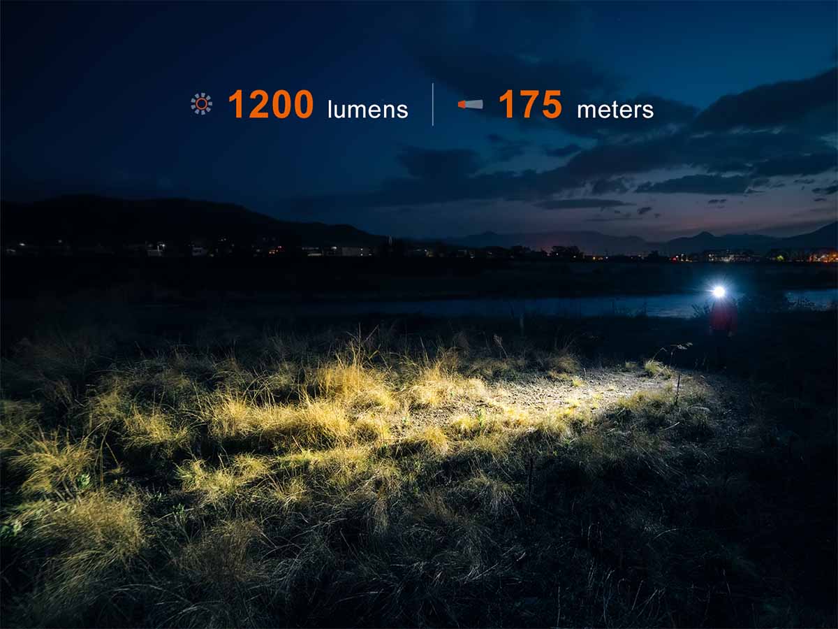 max 1200 lumens fenix hm55r rechargeable headlamp