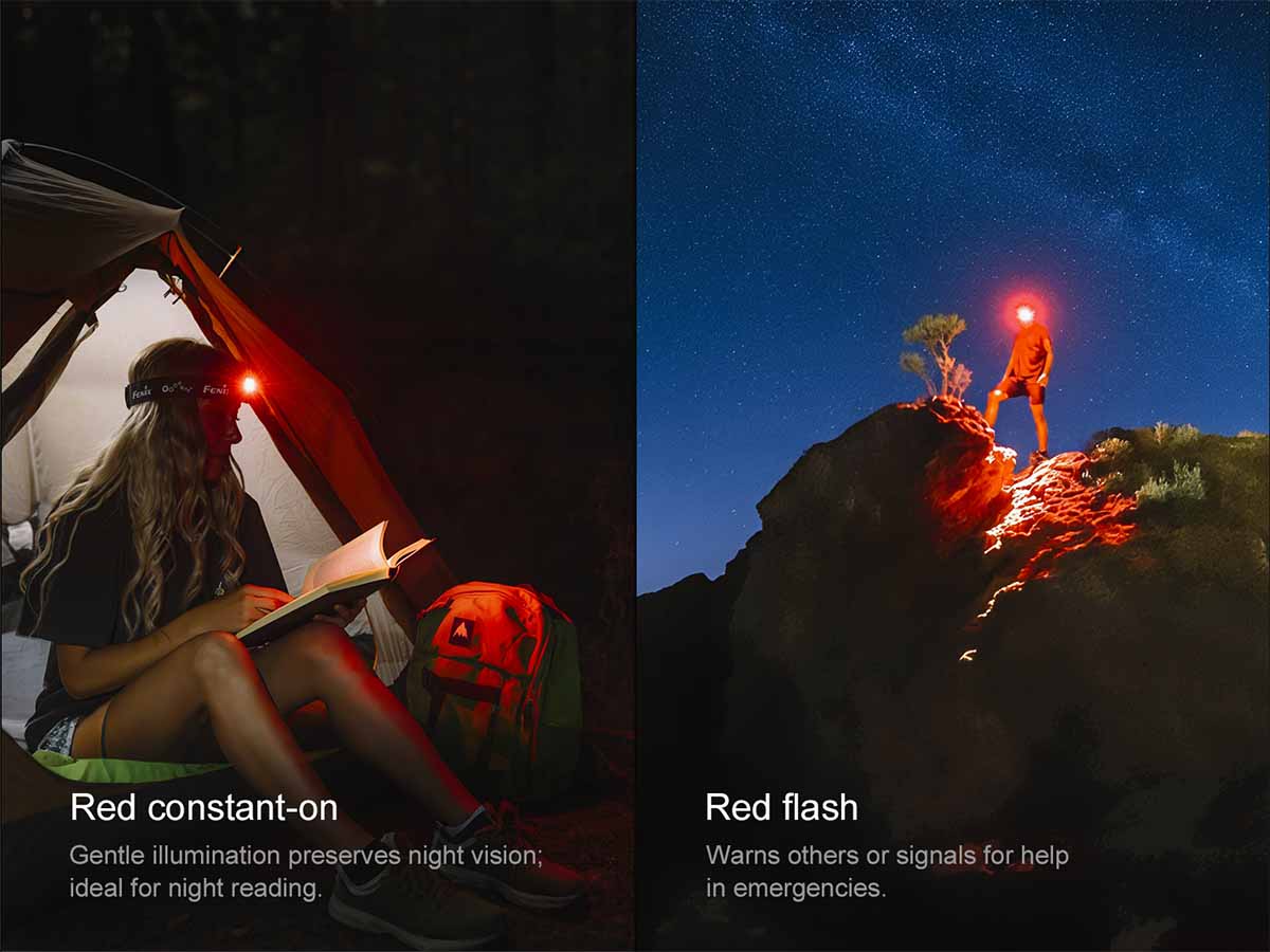  fenix hm55r rechargeable headlamp red light