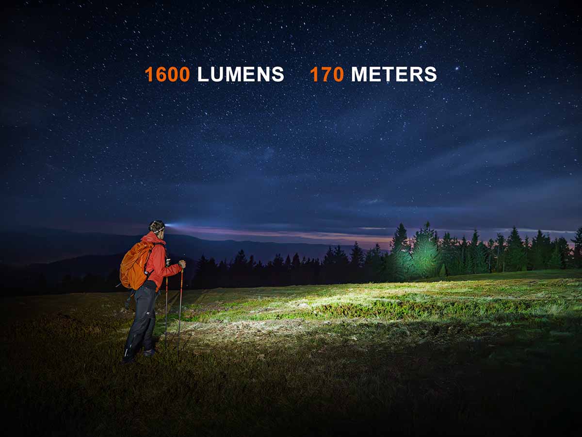 fenix hm60r v2.0 rechargeable headlamp lumen and distance output