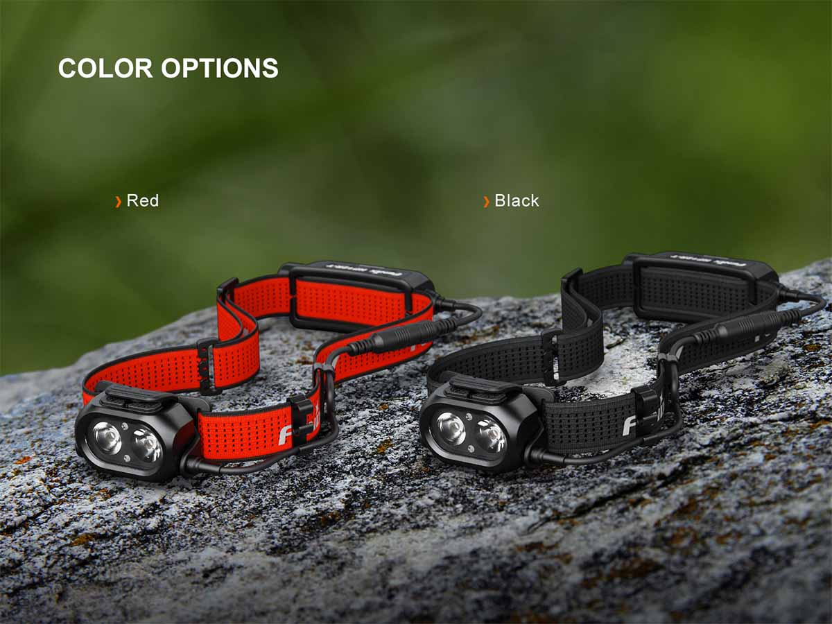 color options Fenix HP12R-T rechargeable headlamp