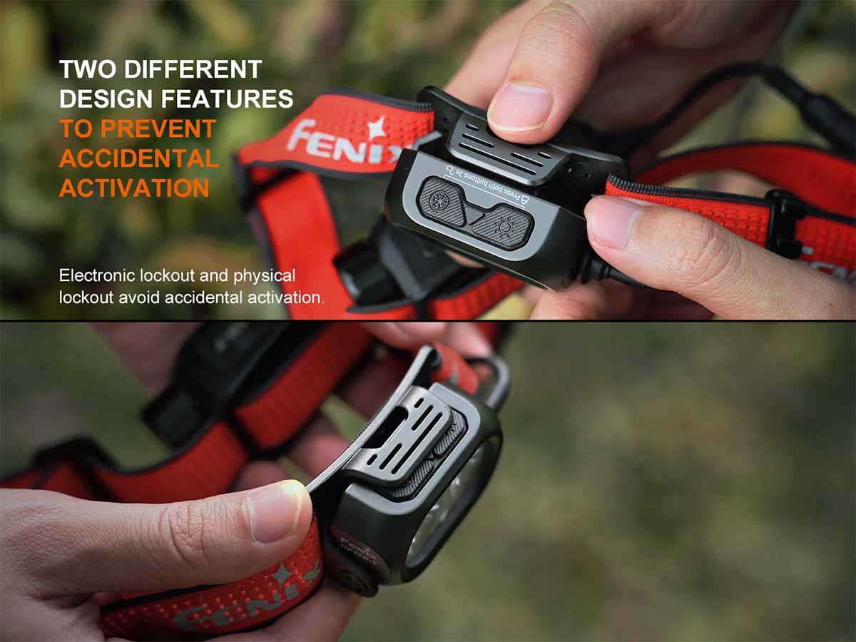 Fenix HP12R-T rechargeable headlamp lockout