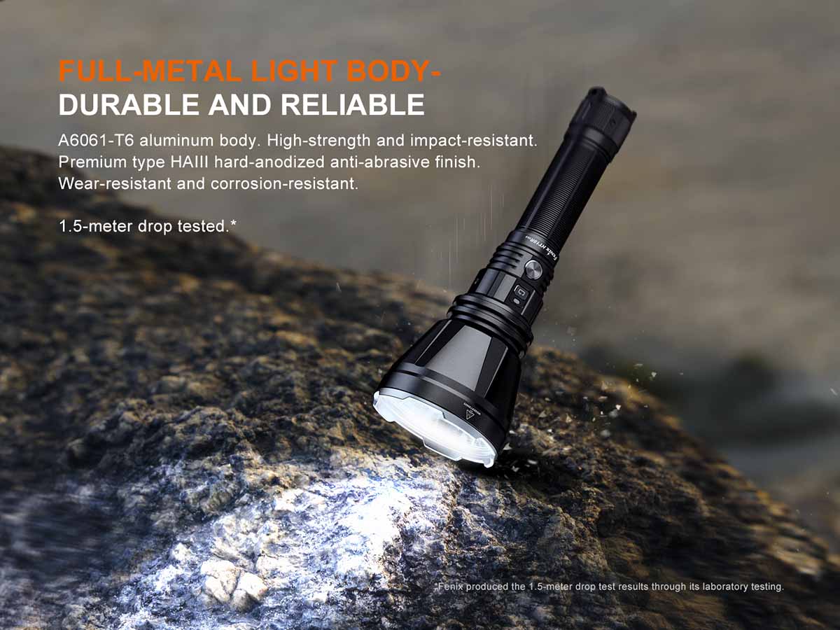 Fenix HT18R V2.0 Long Distance Flashlight durable body impact resistant