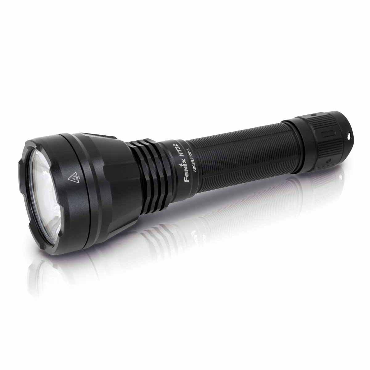 fenix ht32 flashlight with red and green leds
