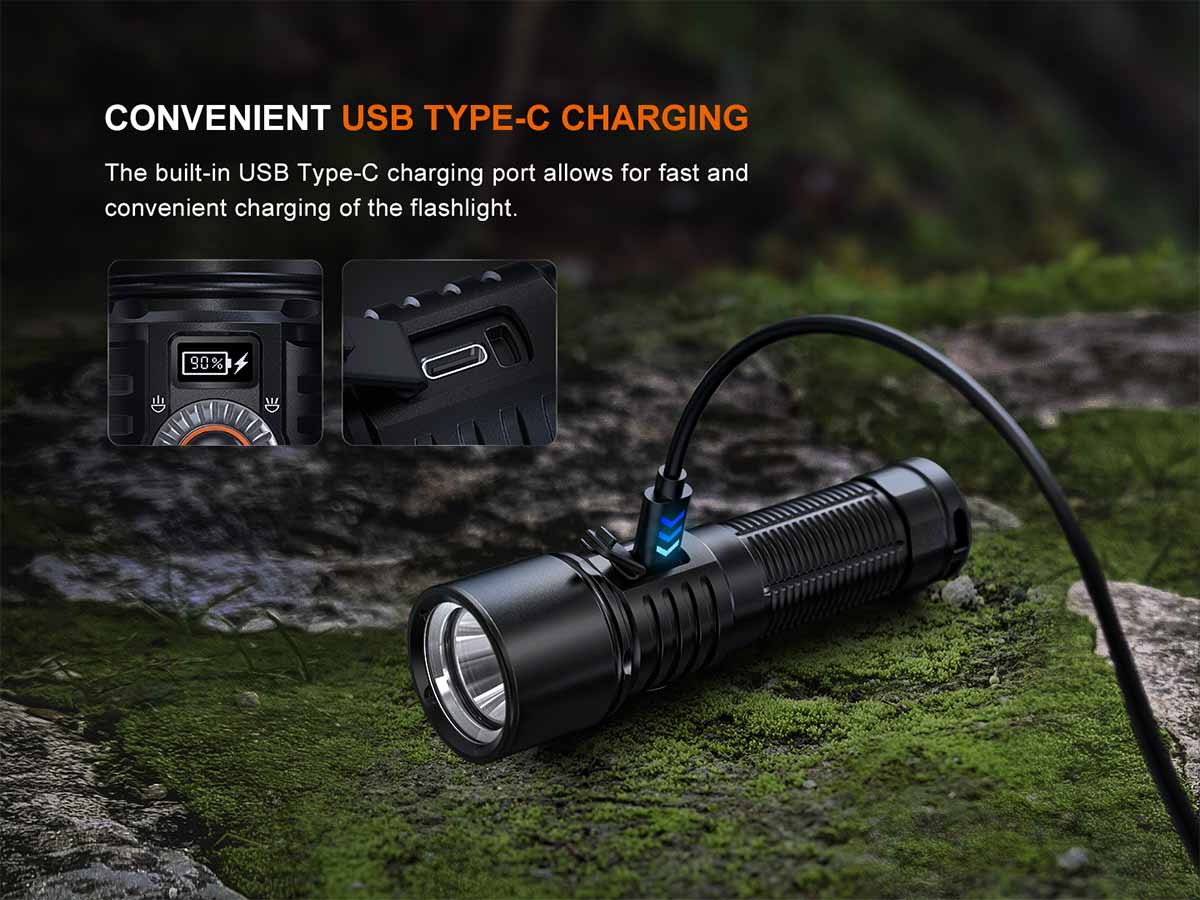 adjustable beam rechargeable flashlight Fenix LD45R Adjustable Beam Flashlight