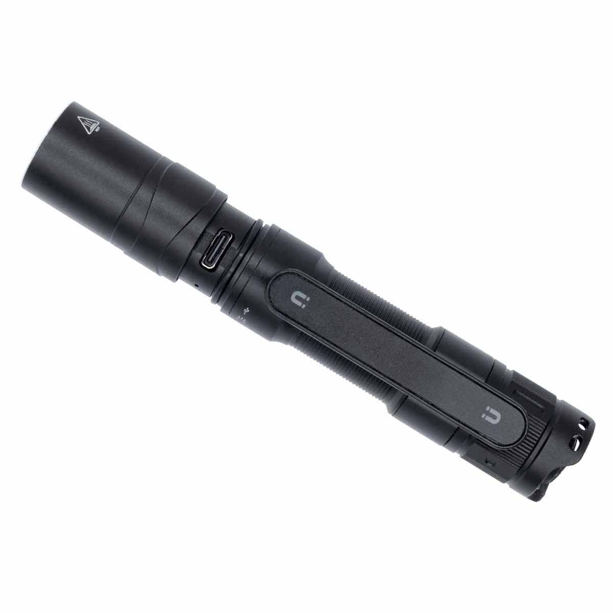fenix ld12r rechargeable edc flashlight charging port magnetic clip