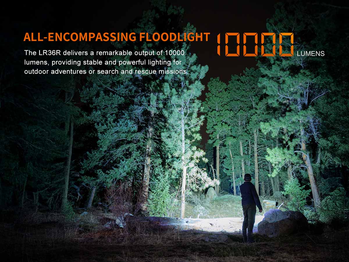 fenix 10000 lumen flashlight Fenix LR36R White Laser Searching Flashlight