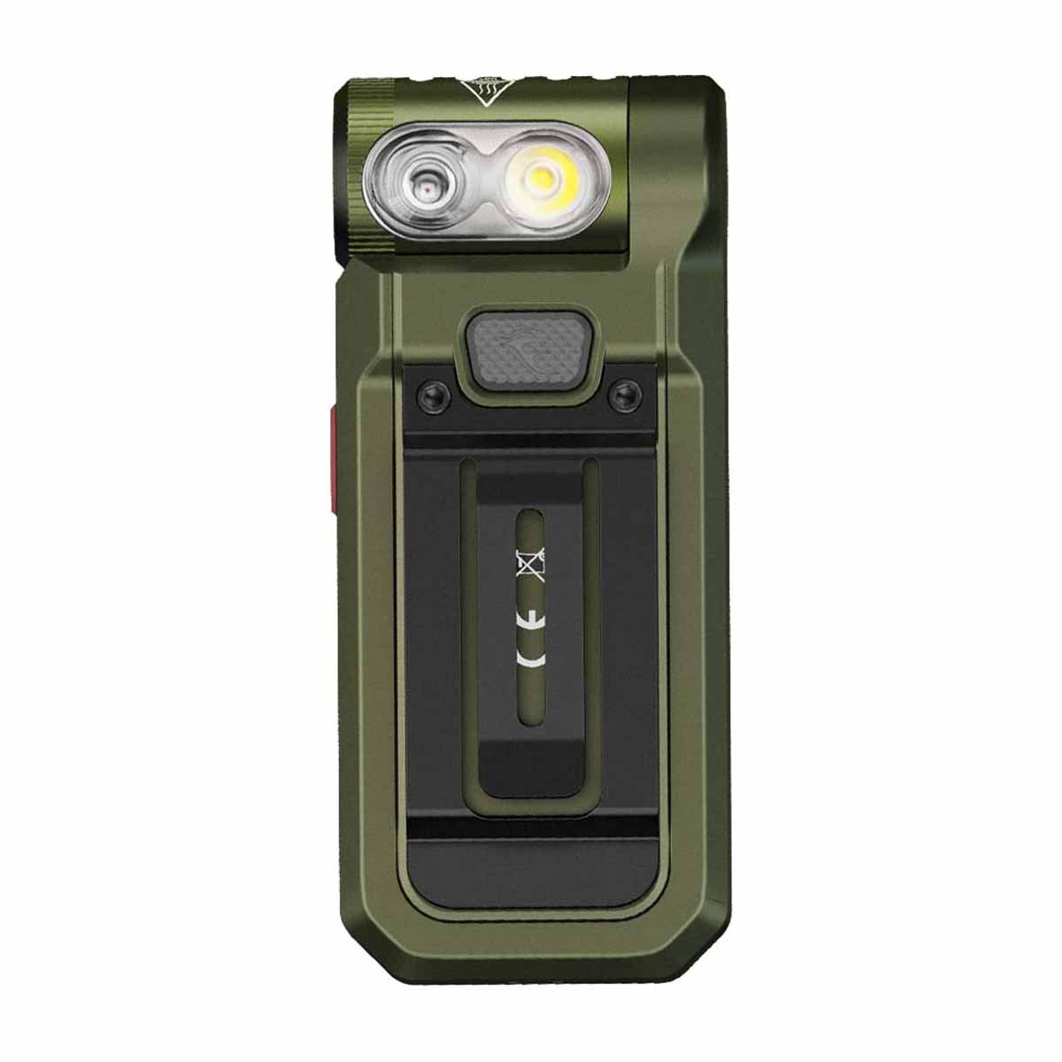 fenix sw05r UV clip on flashlight spruce green