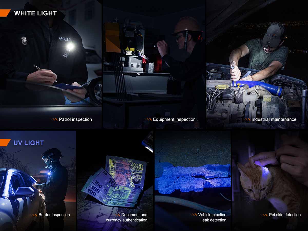 Fenix SW05R-UV Clip On Flashlight & UV Light