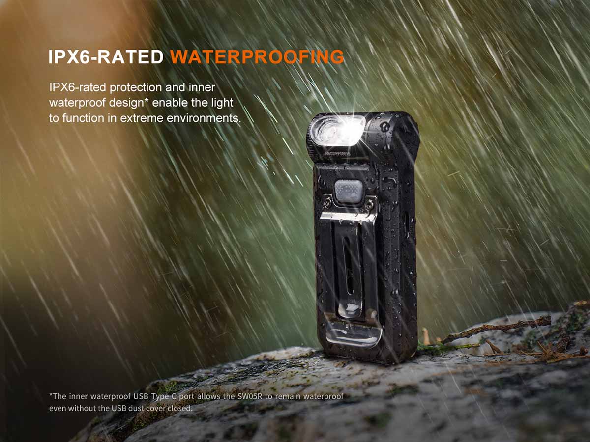 fenix flashlight flashing red Fenix SW05R-RED Clip On Flashlight with Red Light