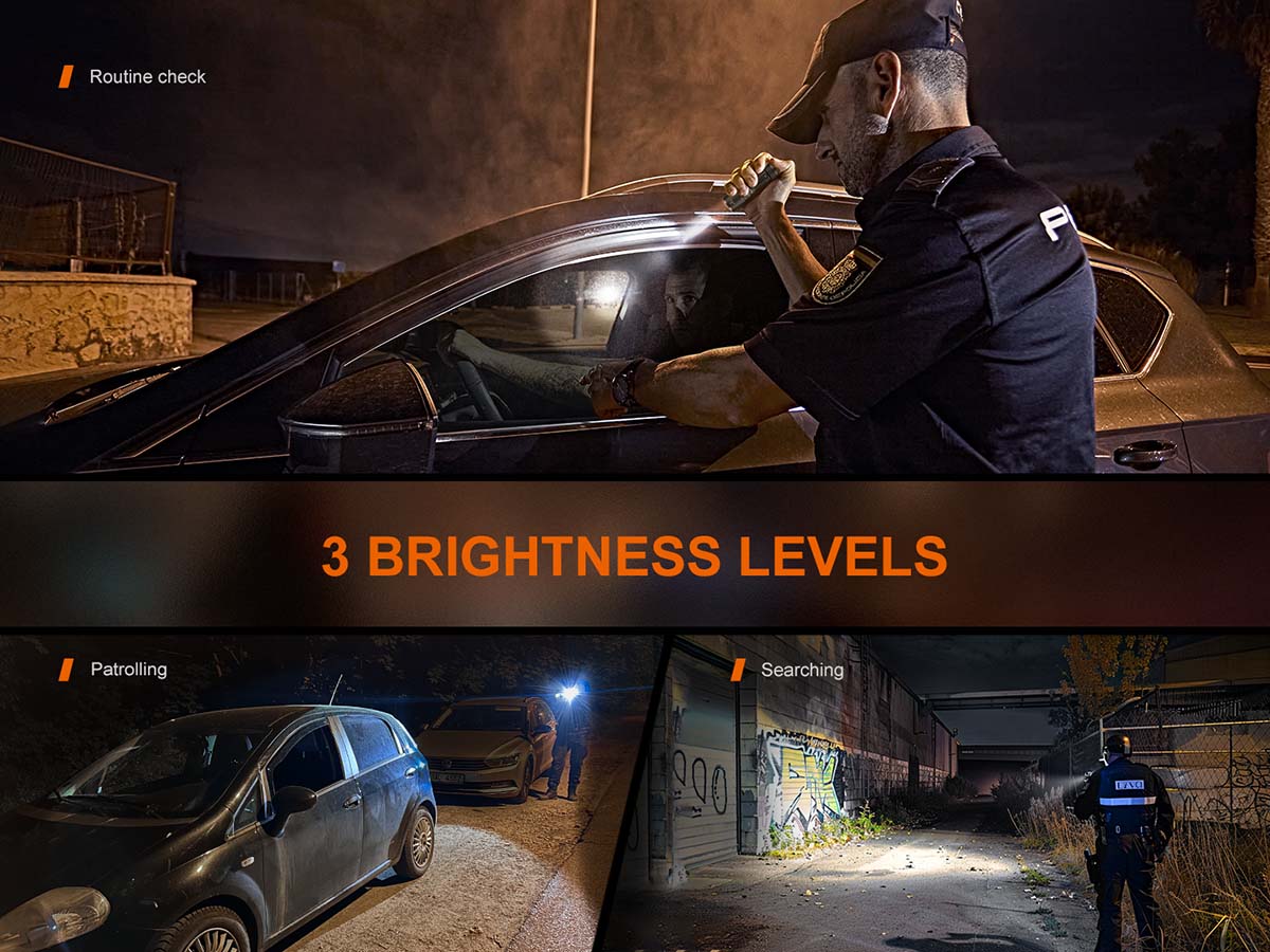 fenix tk05r tactical edc flashlight brightness levels
