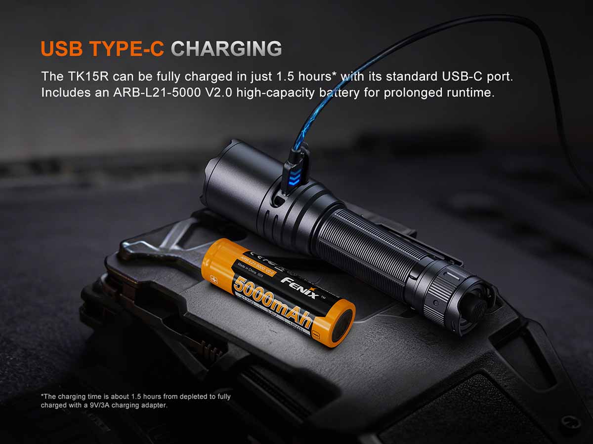e15 fenix flashlight-2016 Fenix TK15R Rechargeable Tac Flashlight