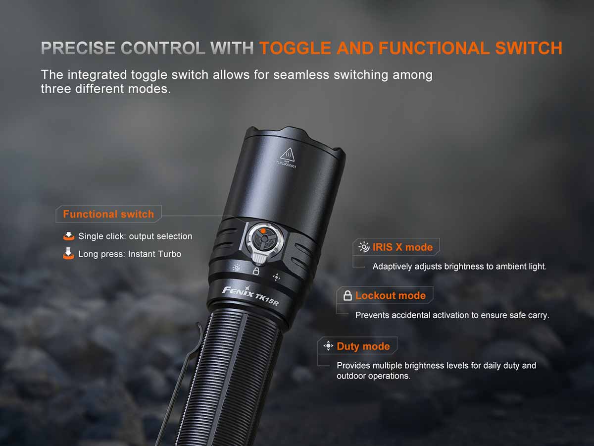 Fenix TK15R Rechargeable Tac Flashlight - Fenix Lighting