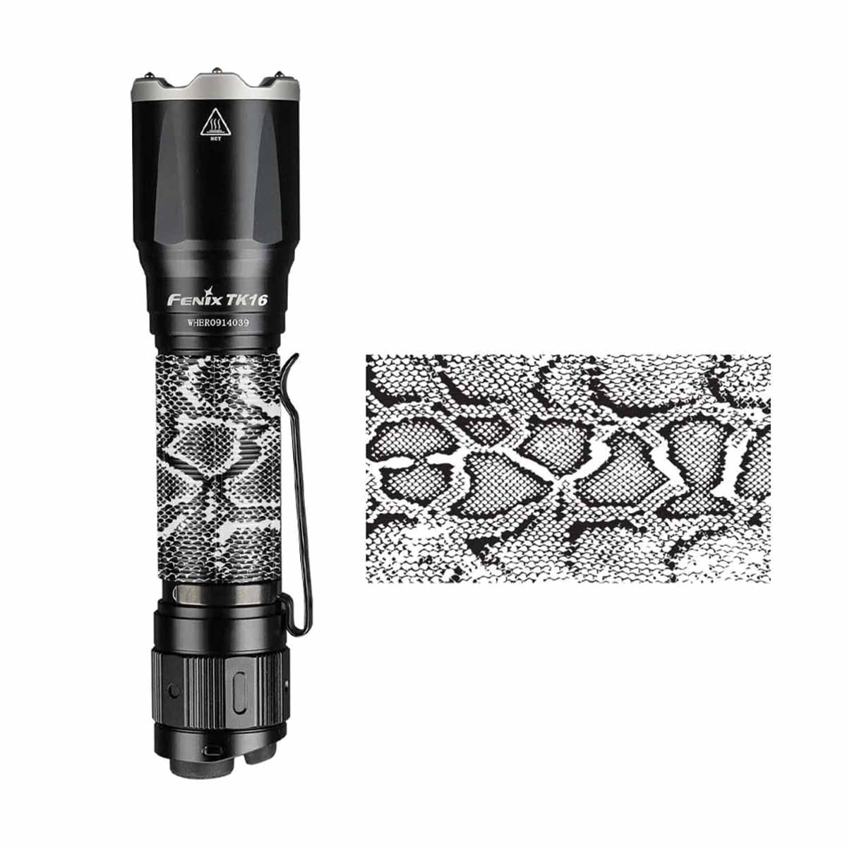 Fenix TK16 V2.0 Flashlight with Special Edition Engraved Design Snakeskin