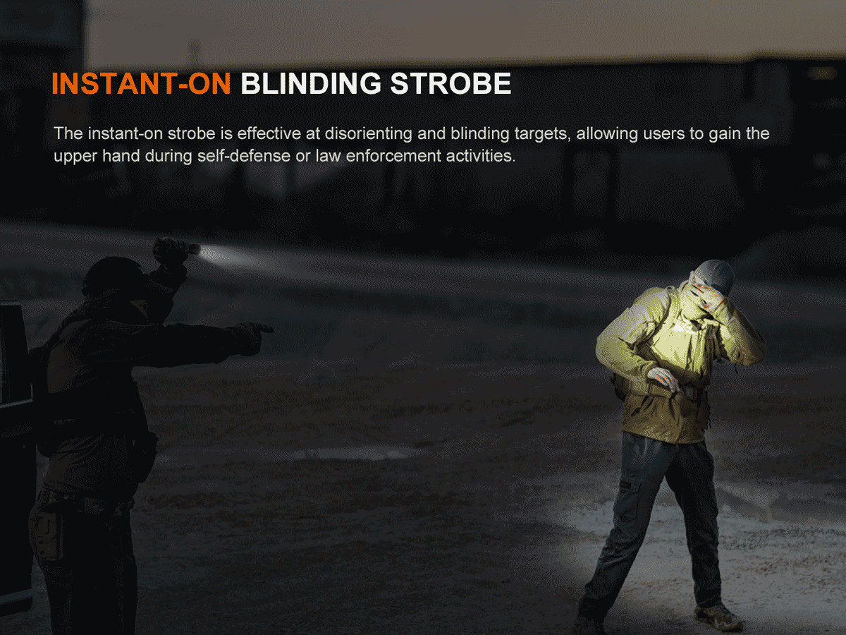 strobe fenix tk17 tactical flashlight