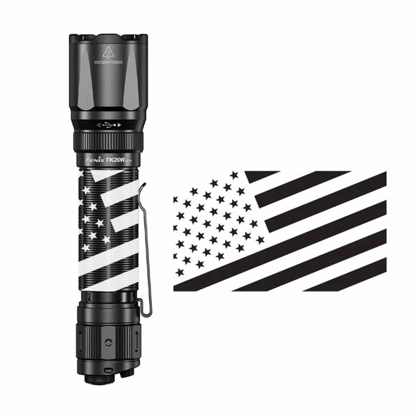 fenix tk20r engraved flashlight flag