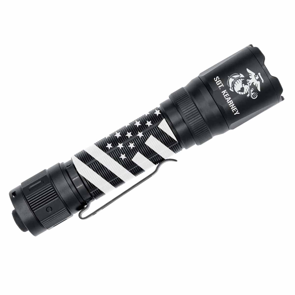 fenix TK20R custom engraved flashlight USA flag