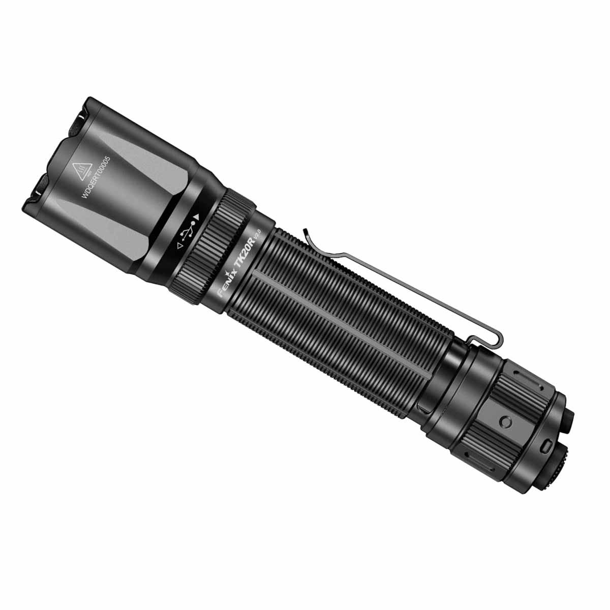 fenix tk20rv2 rechargeable tac flashlight side