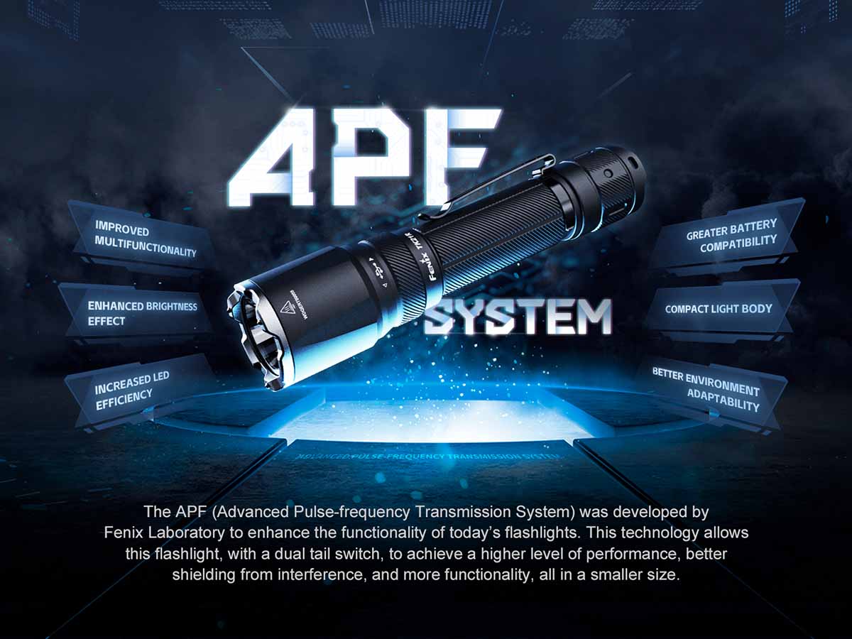APF system fenix tk21r tactical flashlight