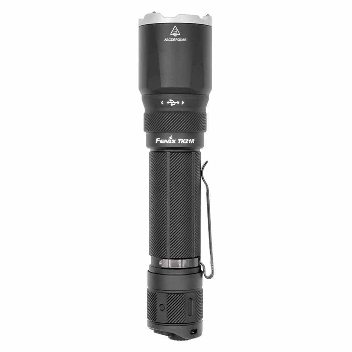 fenix tk21r tactical flashlight side view