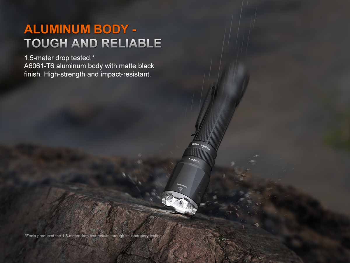 impact resistant fenix tk21r tactical flashlight