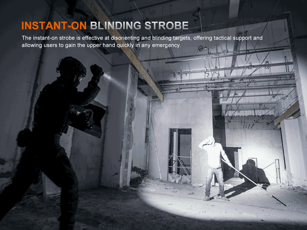 strobe fenix tk21r tactical flashlight