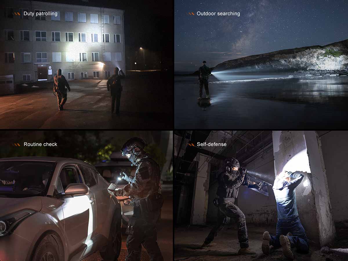 multiple uses fenix tk21r tactical flashlight