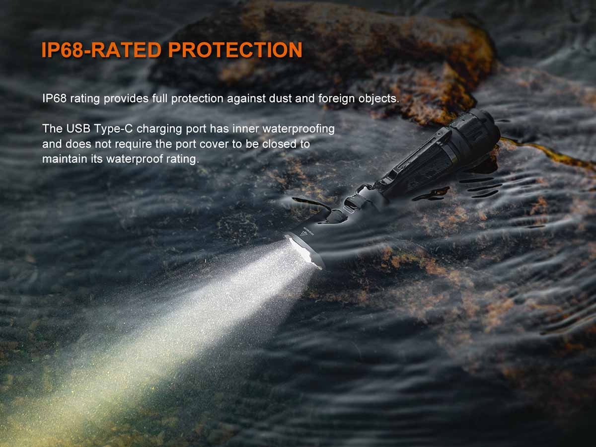 waterproof fenix tk21r tactical flashlight