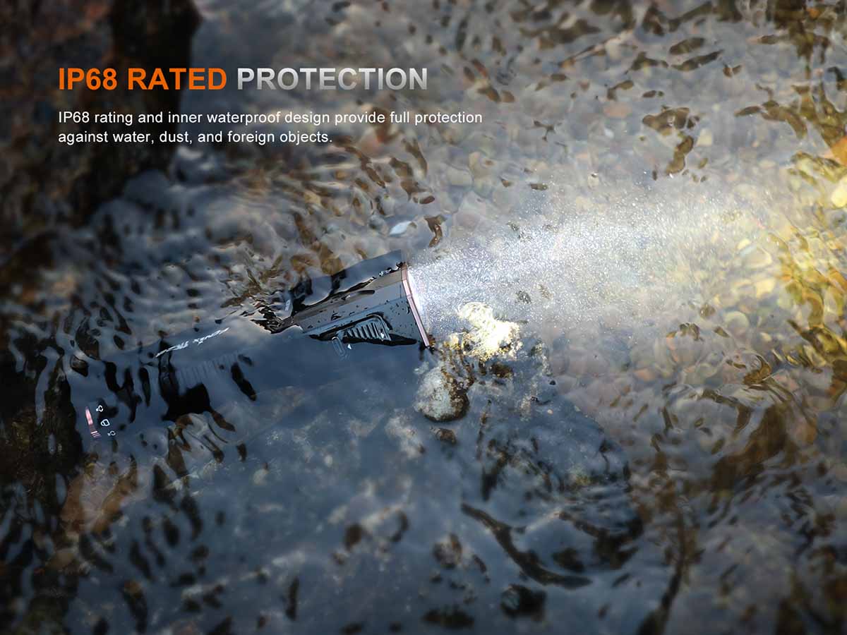 Fenix TK28R Tactical Flashlight IP68 Rated Protection