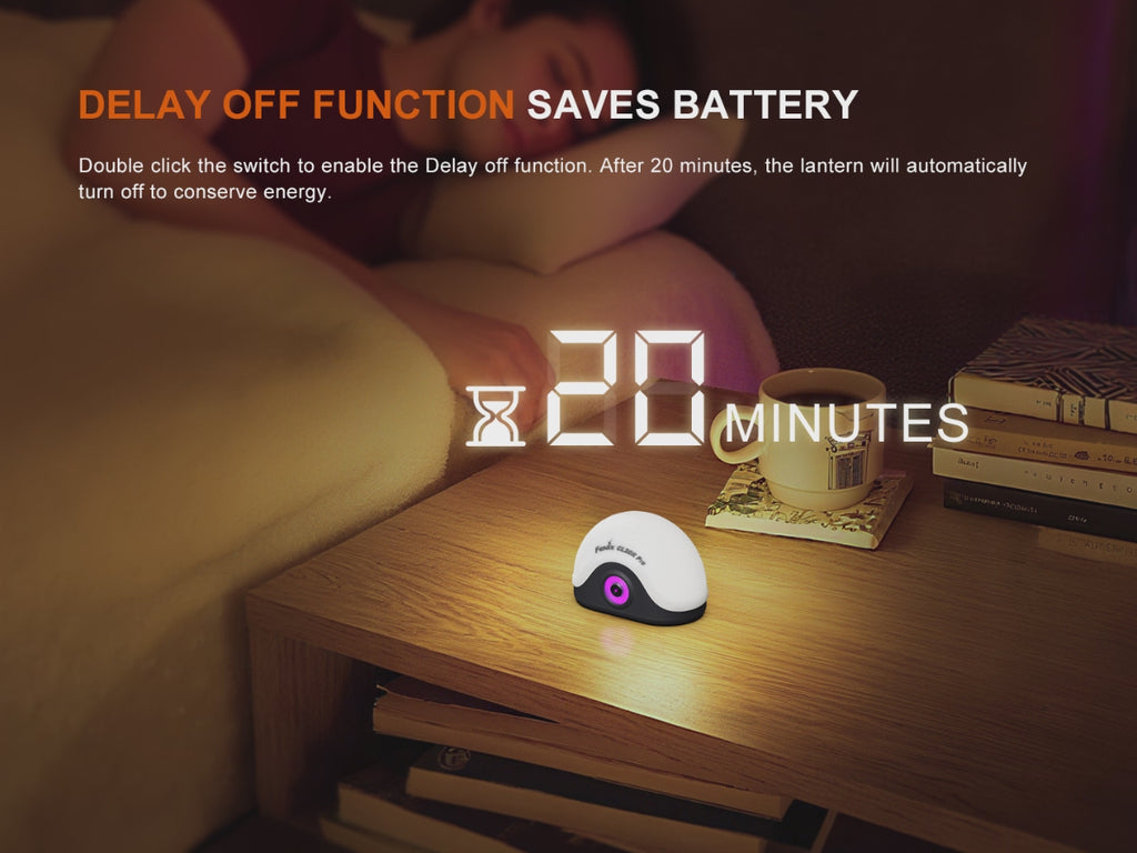 Fenix CL20R Pro Rechargeable Lantern delay off function