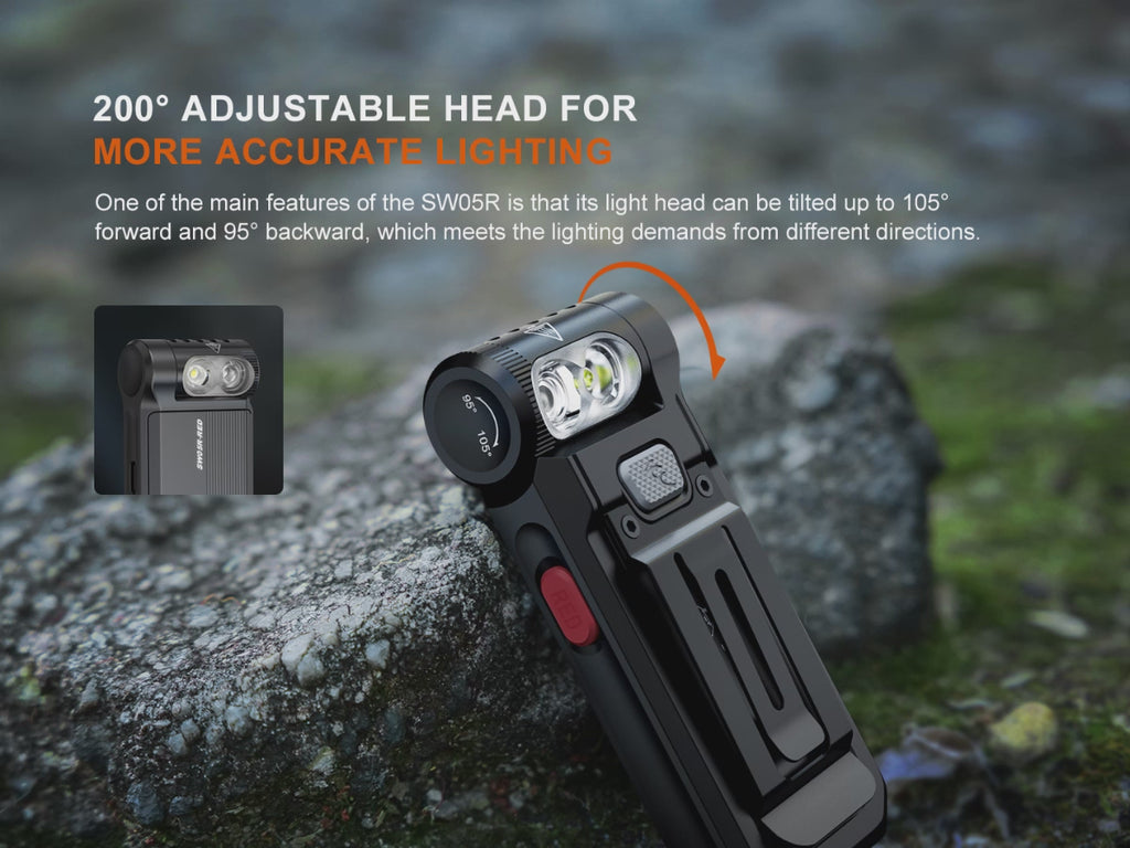 Fenix SW05R-RED Clip On Flashlight with Red Light - Fenix Lighting