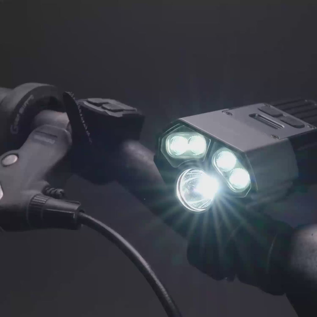 fenix bc45r rechargeable bike light operational video