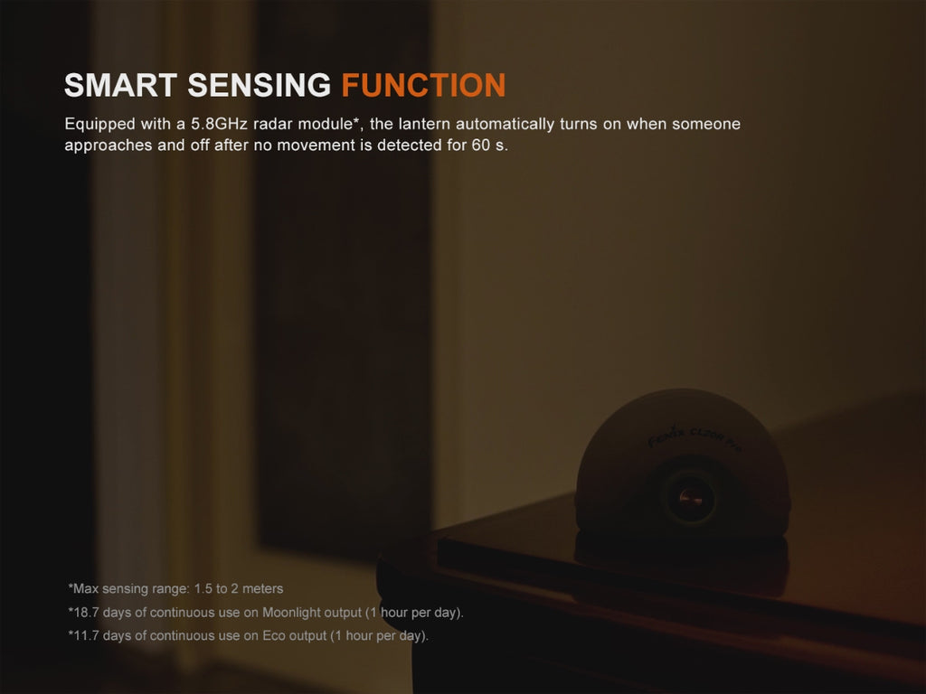 Fenix CL20R Pro Rechargeable Lantern smart sensing function