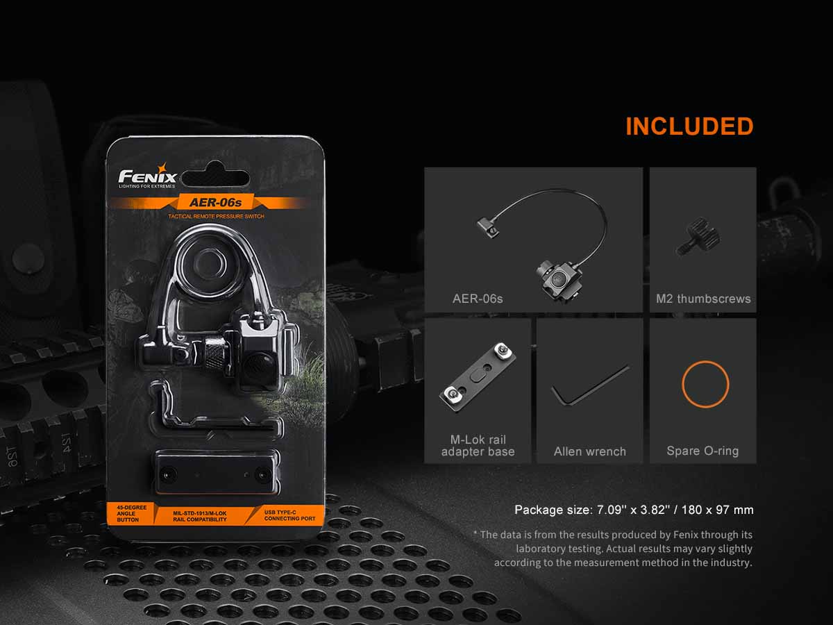 fenix aer-06s tactical remote switch included package
