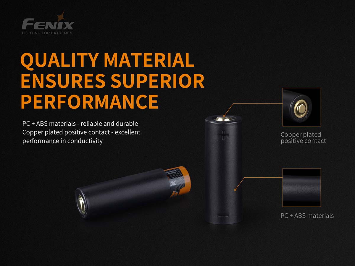 Fenix ALF-18 Battery Holder copper plated