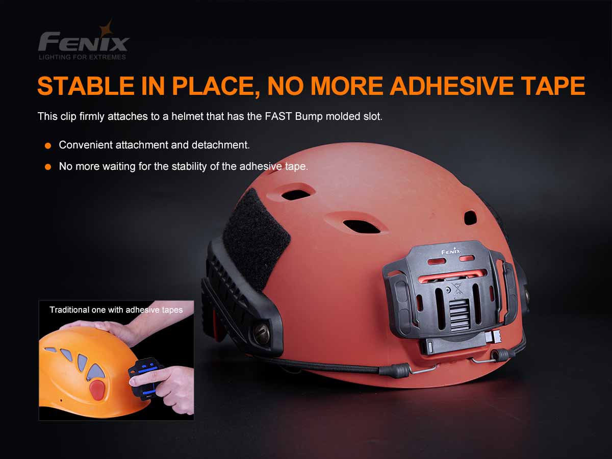 Fenix ALG-04 headlamp helmet mount fast bump