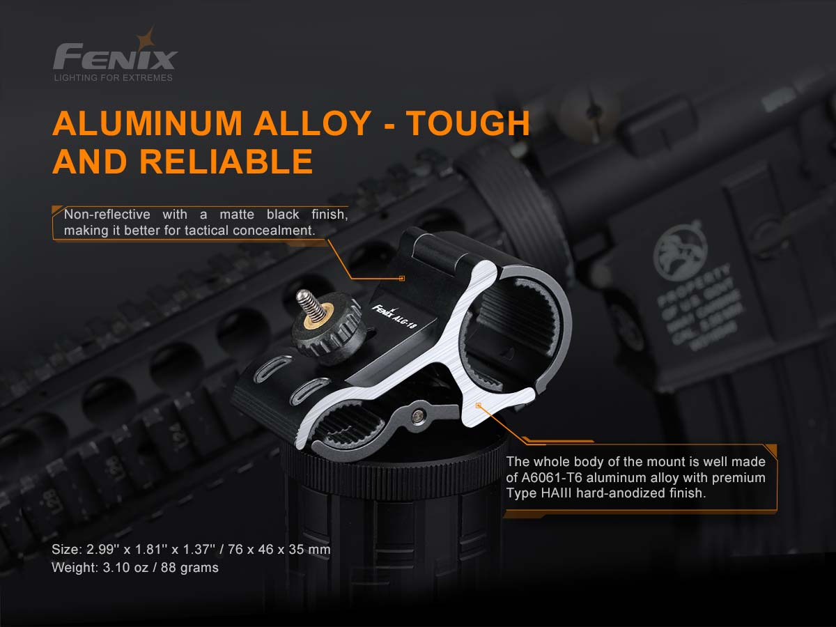 mount nebo flashlight to rifle Fenix ALG-18 Barrel Mount