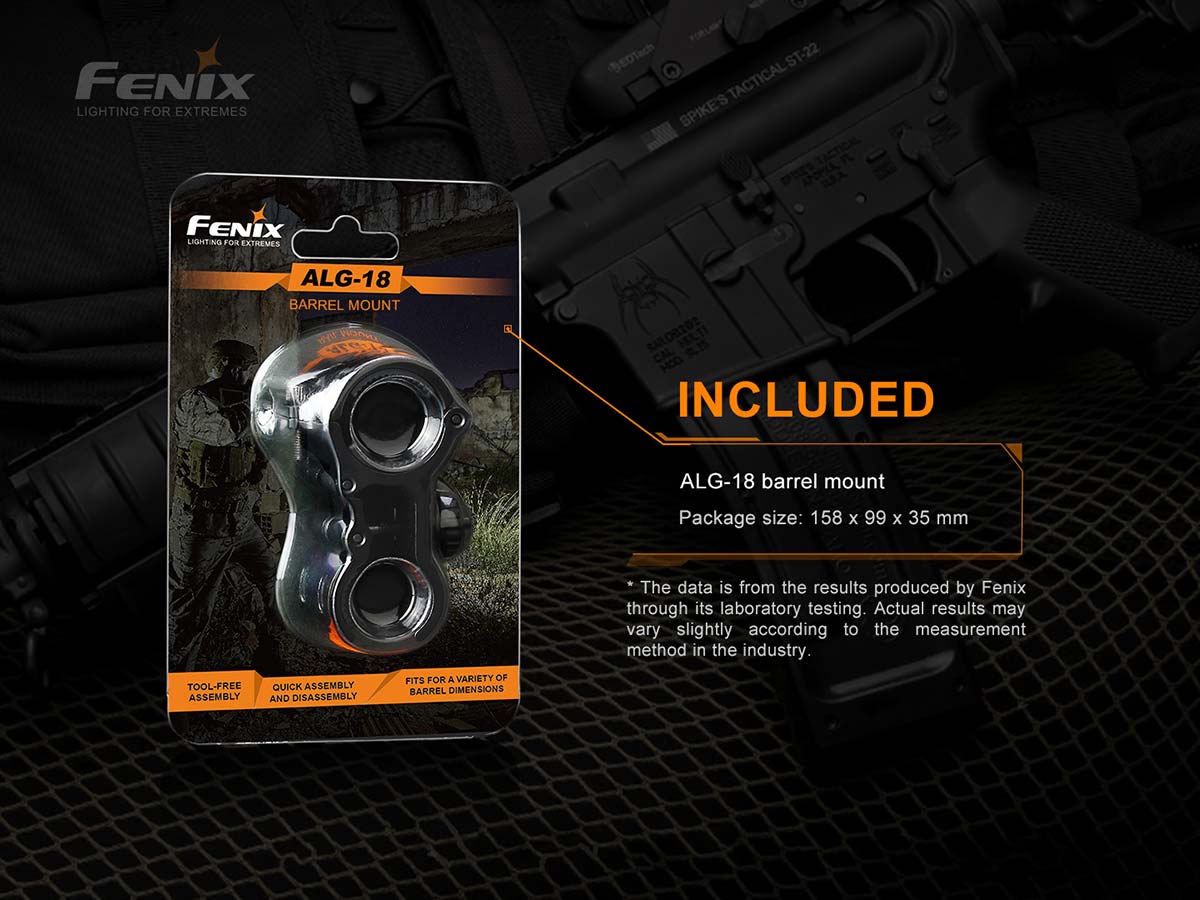 fenix ALG-18 barrel mount included