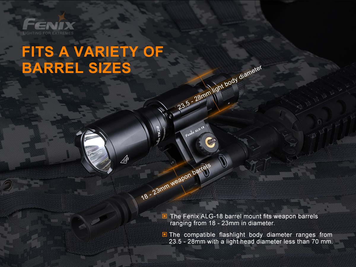 fenix flashlight gun mount Fenix ALG-18 Barrel Mount