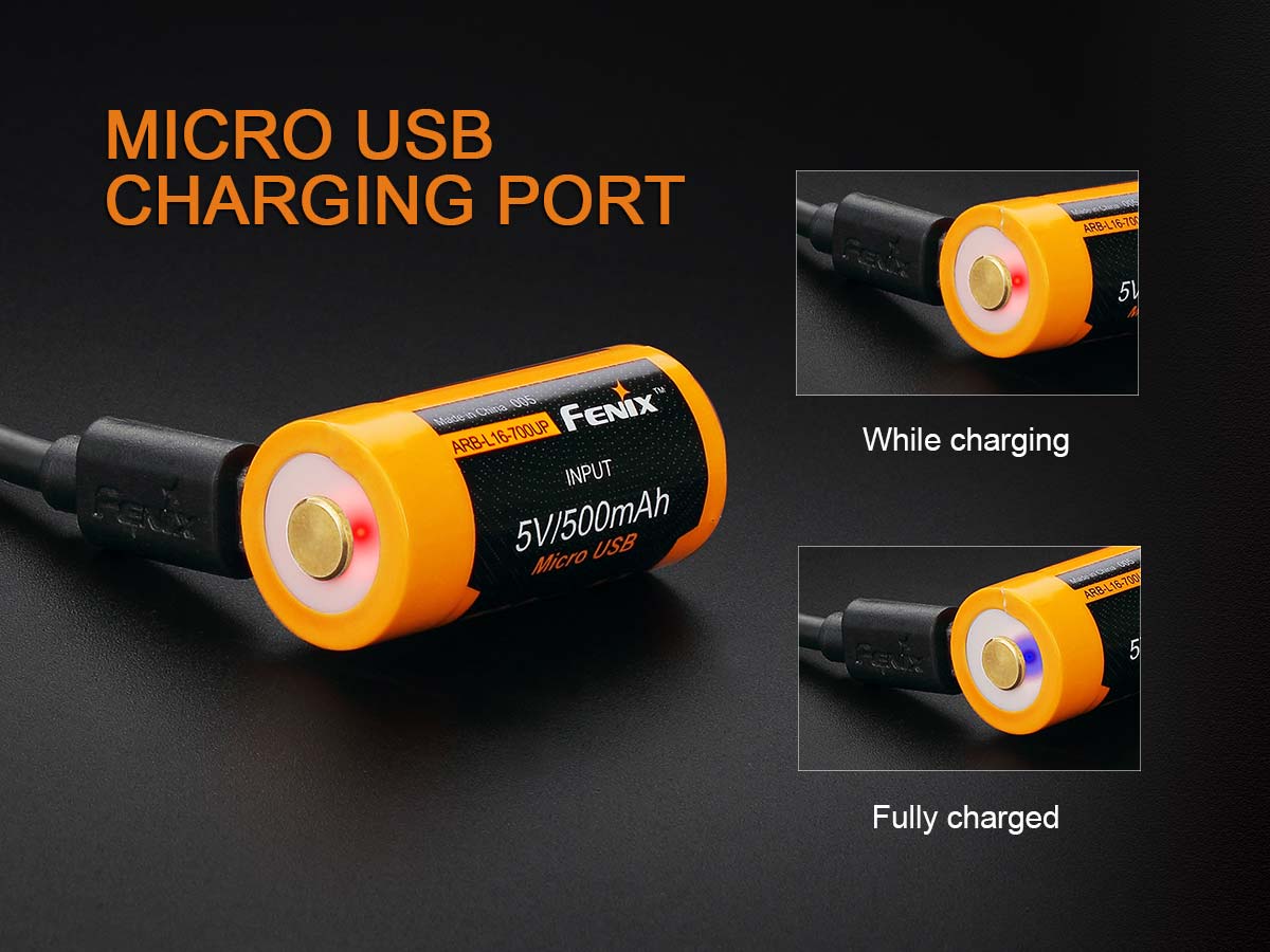 ARB-L16-700UP USB Rechargeable Battery Micro USB Port