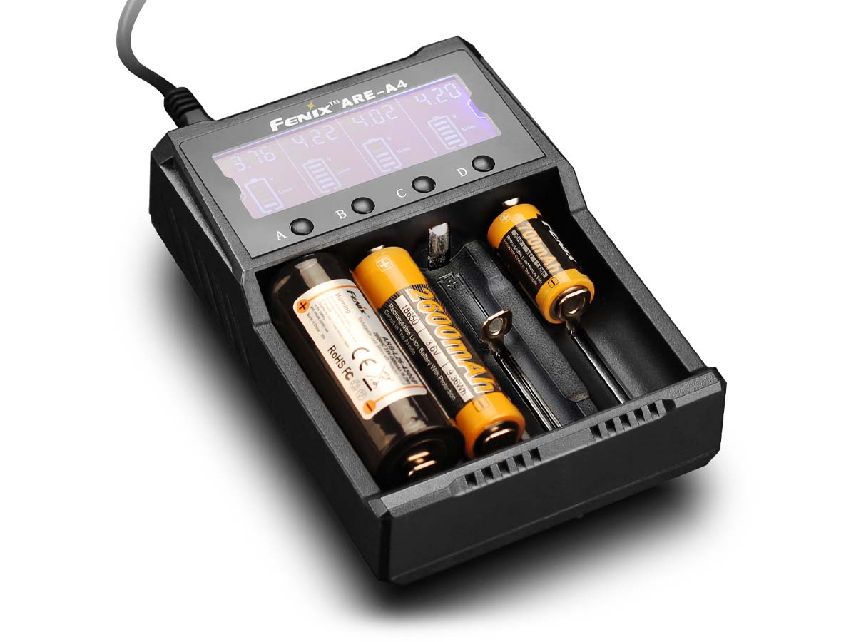 fenix flashlight are-a4 four-channel smart charger Fenix ARE-A4 Battery Charger