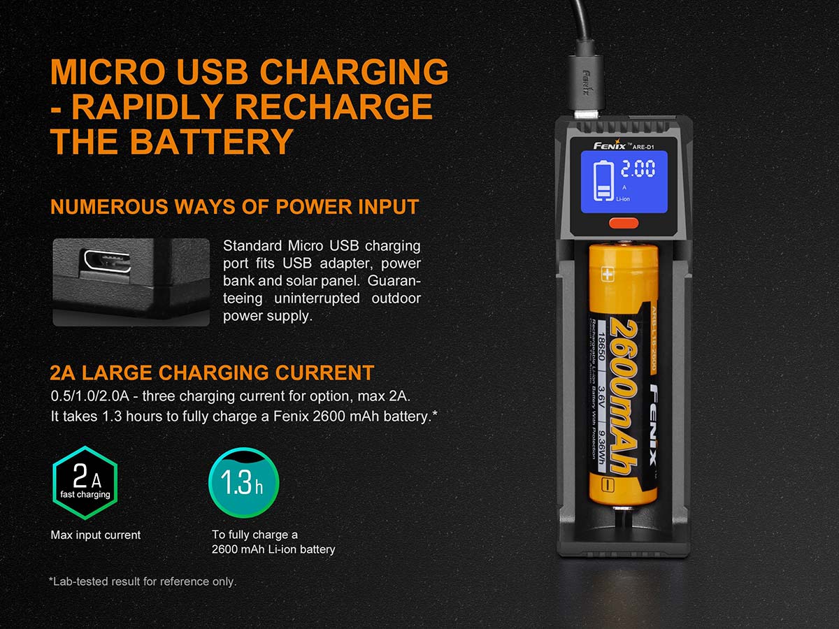 ARE-D1 Battery Charger charging