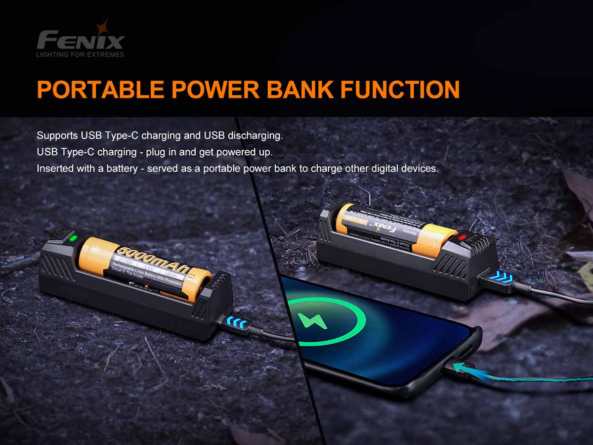 fenix are-x1 v2 battery charger power bank