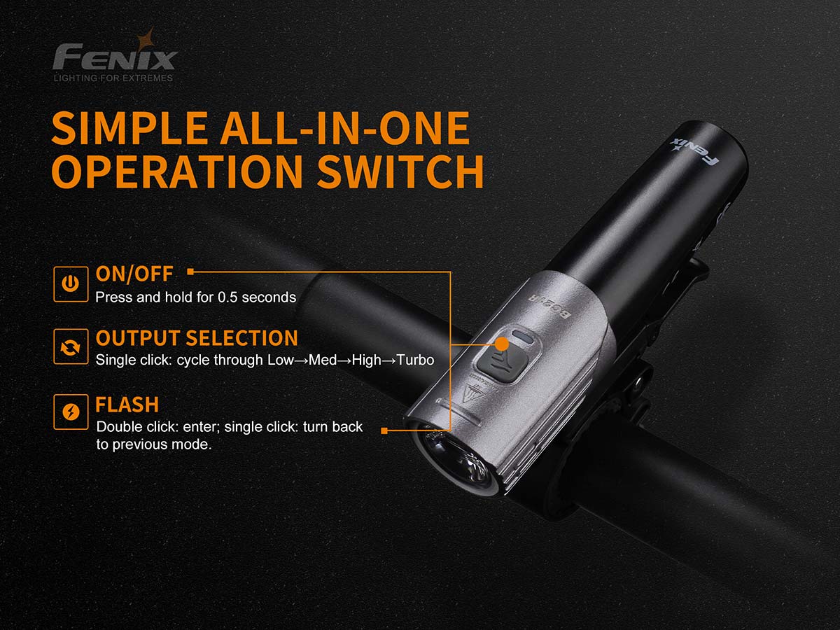 fenix bc21r v2 bike light switch